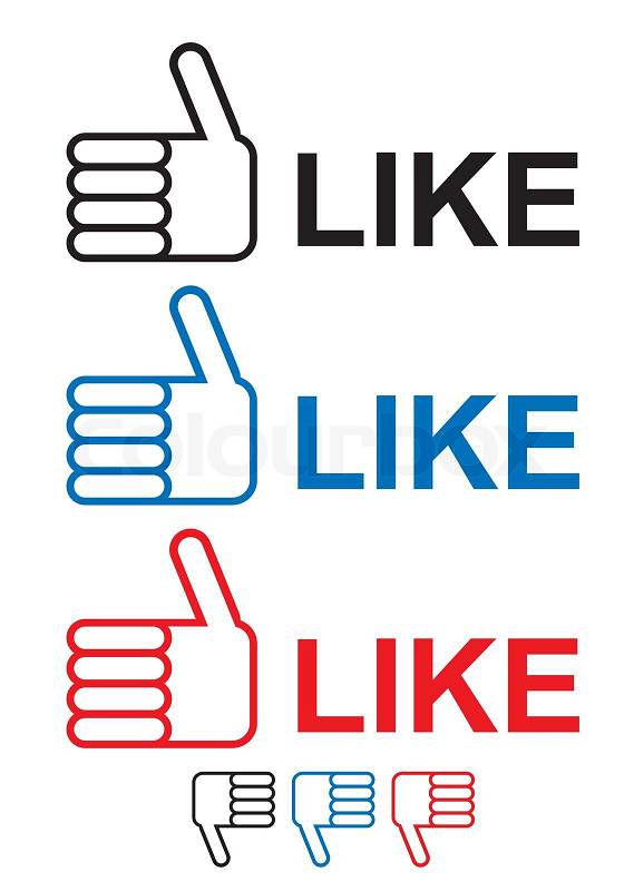 thumbs up icon. Vector of #39;thumbs up like icon