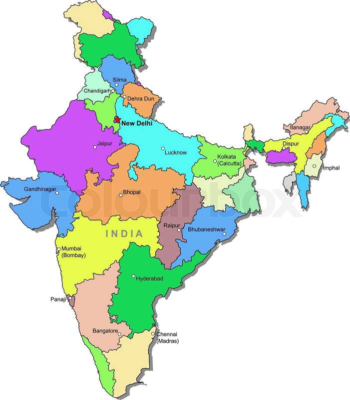 India  Vector Free on Stock Vector Of  India Map