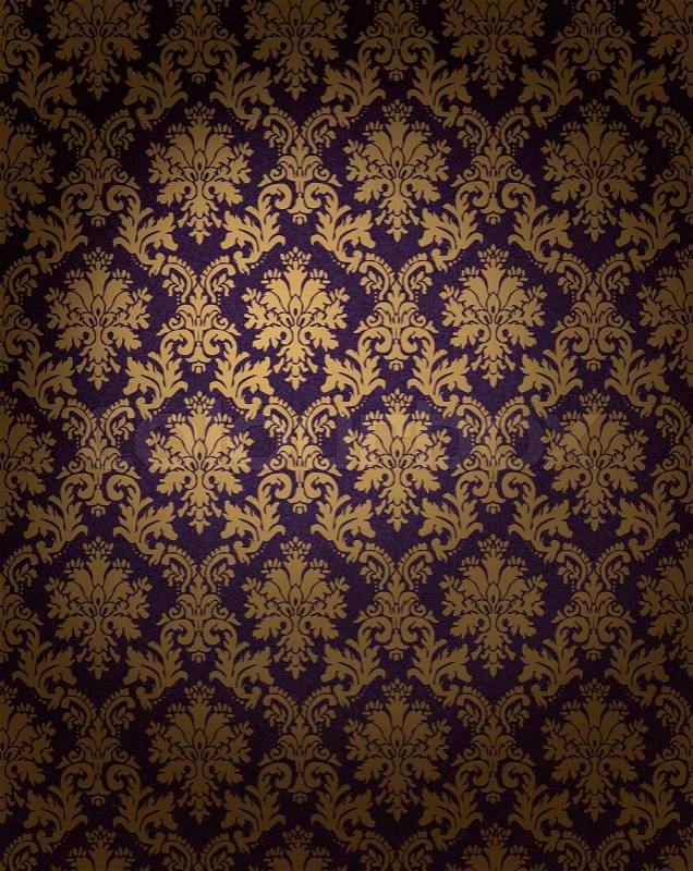 Textured Wallpaper on Stock Image Of  Damask Pattern Wallpaper Texture