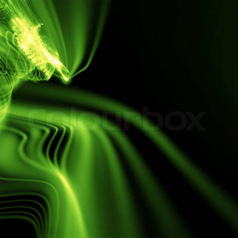 Neon Backgrounds on Stock Image Of  Green Smooth Abstract Wavy Neon Background