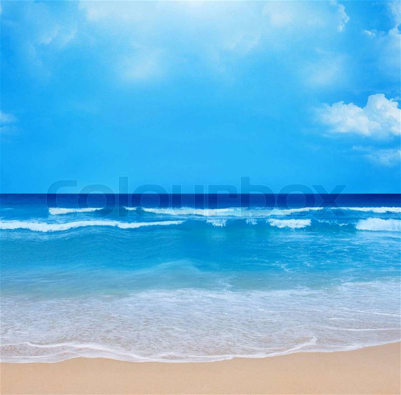 Beach Backgrounds on Stock Image Of  Summertime At The Beach Background