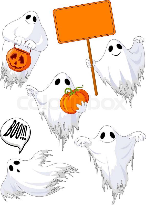 of cute ghosts for design