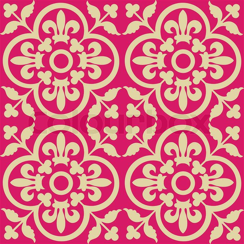 Retro Backgrounds on Vector Of  Red Royal Pattern Seamless Wallpaper Retro Background
