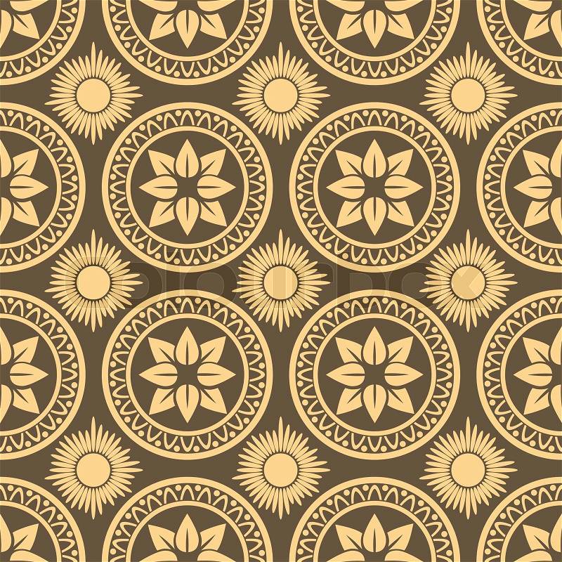 Vintage Wallpaper on Vector Of  Retro Seamless Circle Background Vintage Wallpaper Texture
