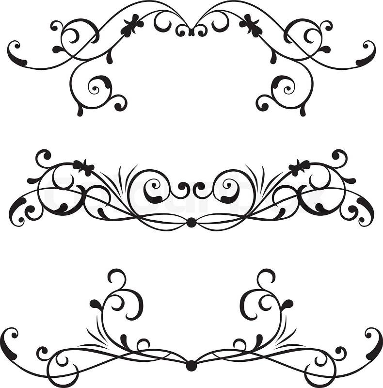 Free Vector Motifs on Stock Vector Of  Scroll  Victorian  Border