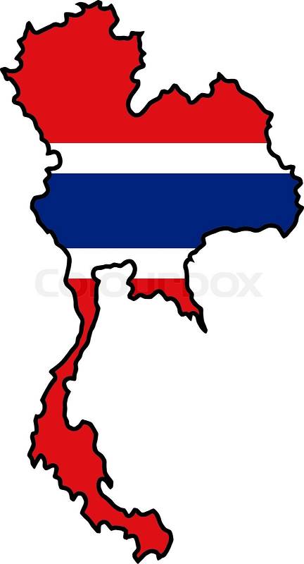 Free Vector  on Stock Vector Of  Map In Colors Of Thailand