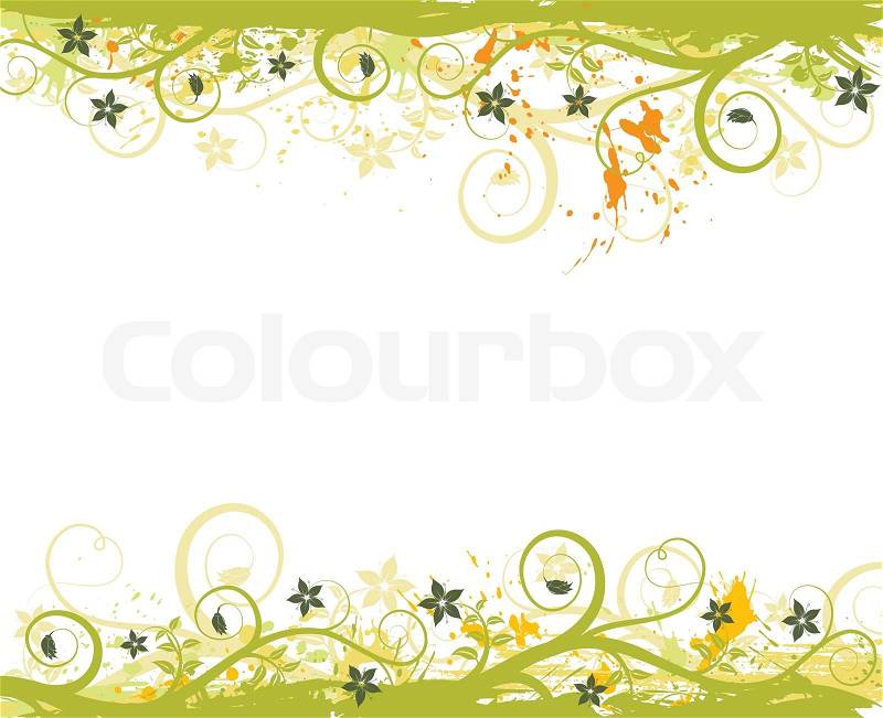 Flower Picture Frames on Stock Vector Of  Grunge Paint Flower Frame  Element For Design  Vector