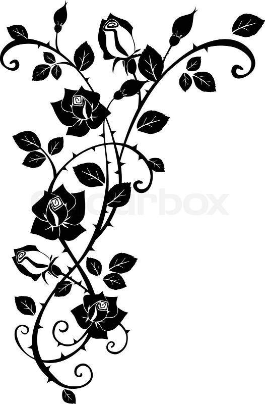 Stock vector of 'Vector graphic of Rose with leaves'