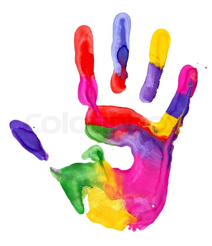 rainbow handprint clipart - photo #11