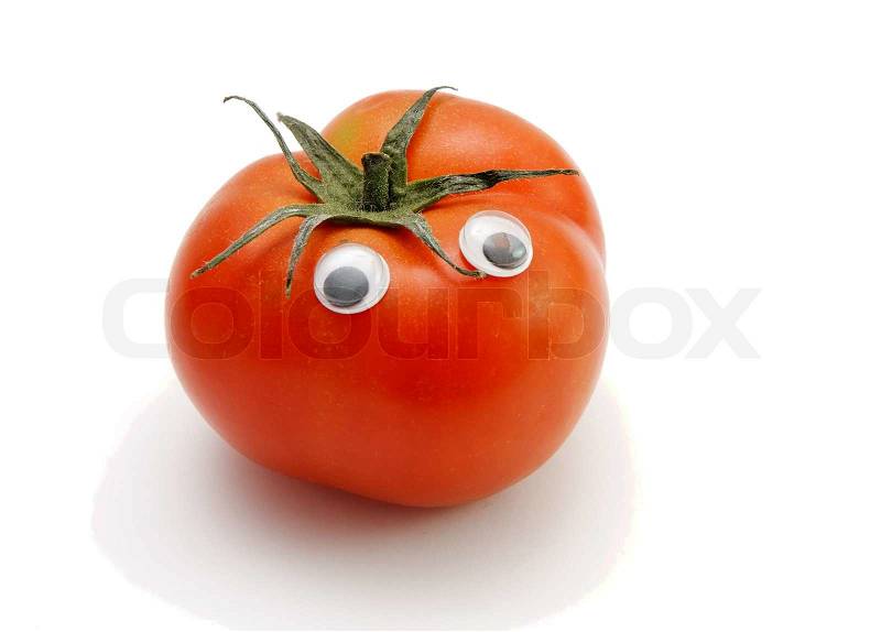 tomato with eyes