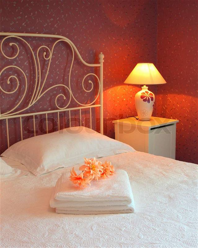 Stock image of 'Romantic bedroom luxury interior design