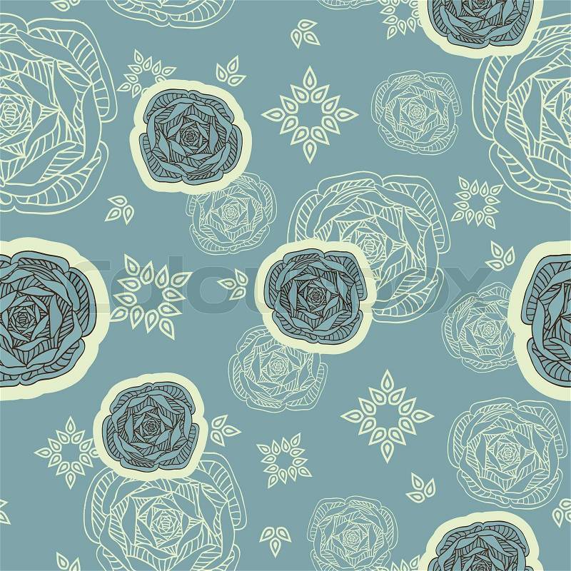 Blue Wallpaper on Vector Of  Abstract Background With Flower  Blue Vector Wallpapers