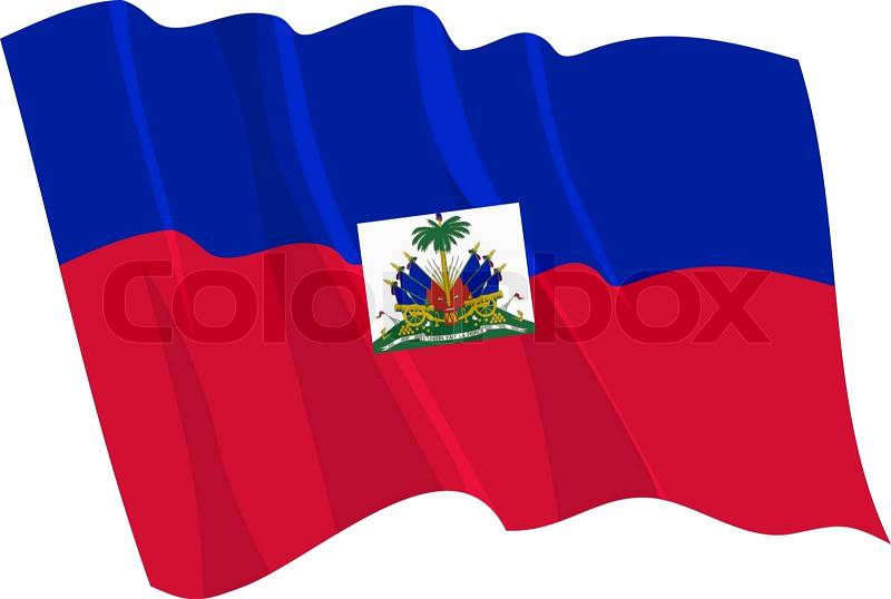 waving flag of Haiti'