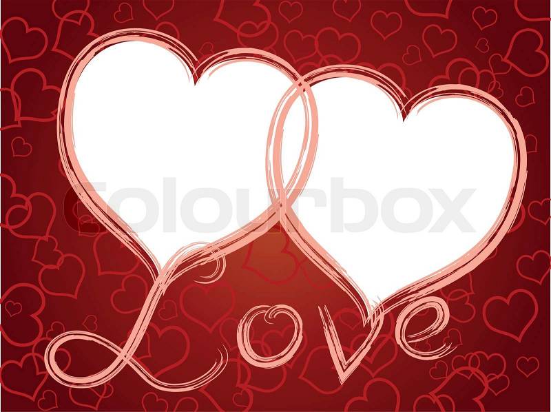 Love Picture Frames on Stock Vector Of  Two Hearts Love Frame Pattern