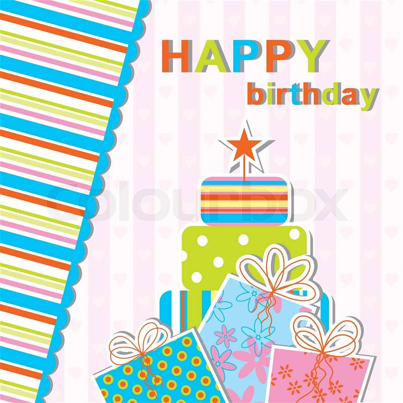Templates  Birthday Cards on Stock Vector Of  Template Birthday Greeting Card  Vector