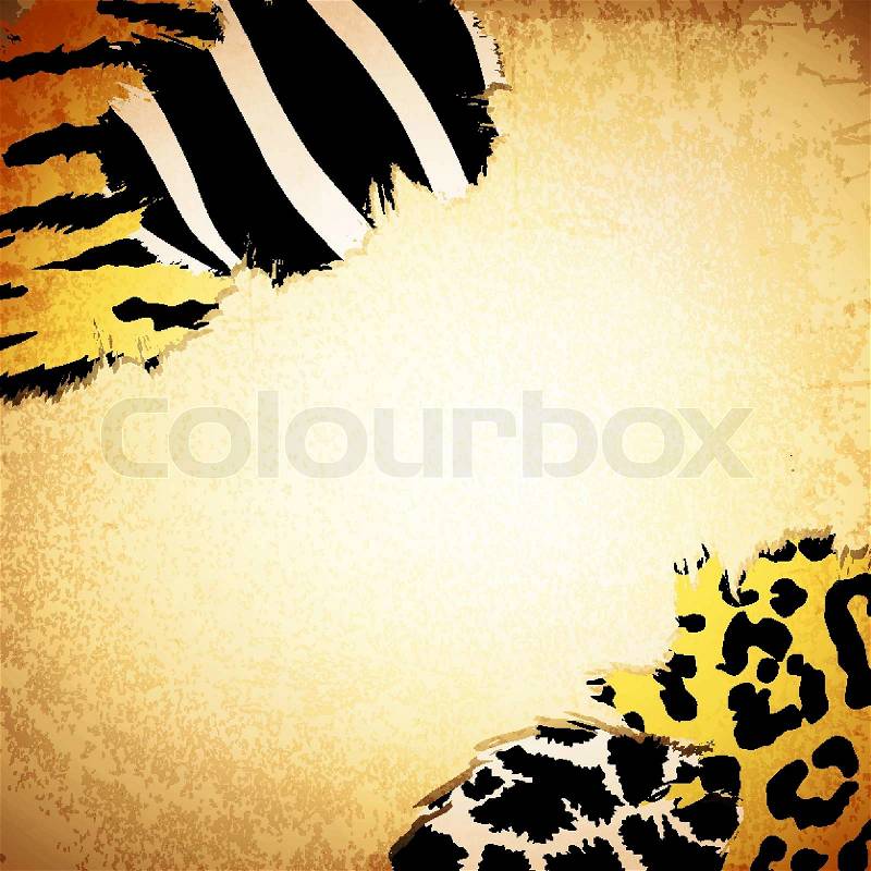 Vintage Wallpaper on Stock Vector Of  Vintage Background With Some Animal Prints