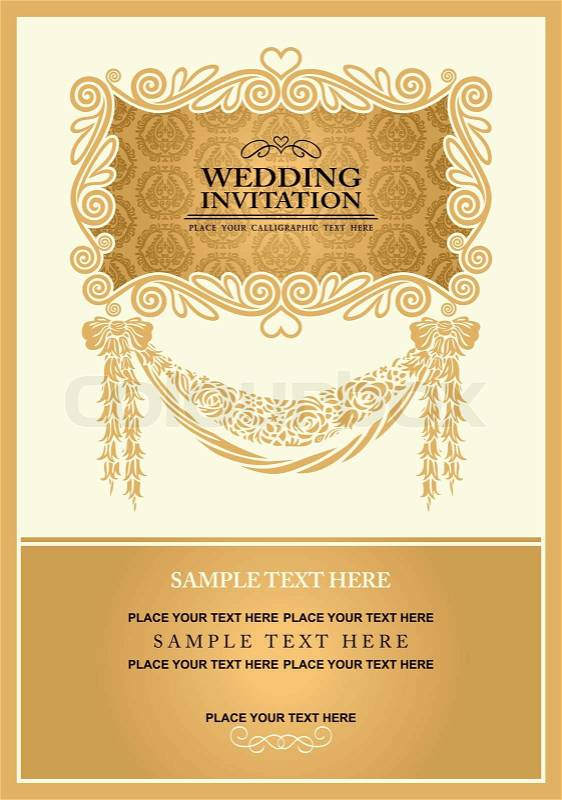 Free Vector Background Patterns on Stock Vector Of  Wedding Invitation Card  Abstract Background  Vintage