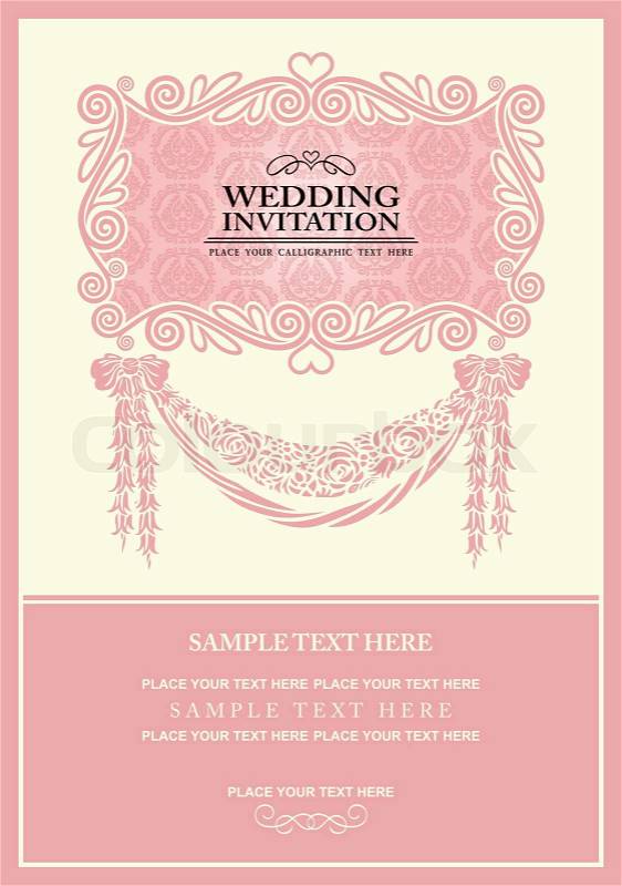 Vector Design Free on Stock Vector Of  Wedding Invitation Card  Abstract Background  Vintage