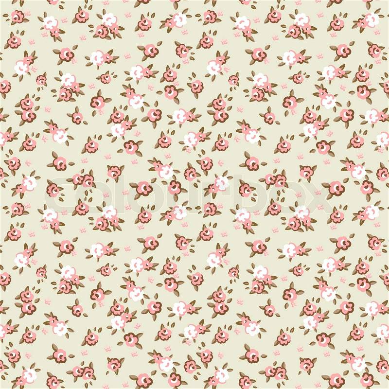 Pink Wallpaper on Stock Vector Of  English Rose  Seamless Wallpaper Pattern With Pink