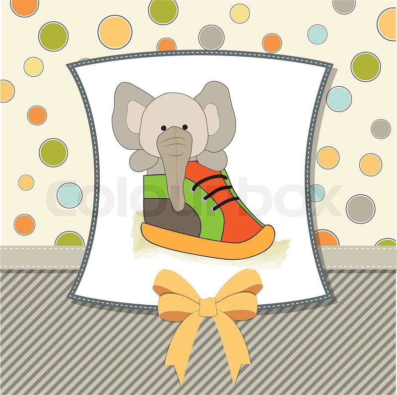 http://www.colourbox.com/preview/3986714-316986-shower-card-with-an-elephant-hidden-in-a-shoe.jpg