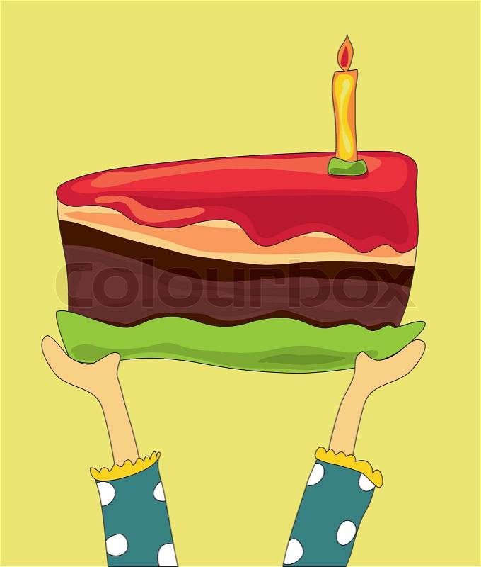 Birthday Cake Cartoon on Stock Vector Of  Cartoon  Cake  Birthday