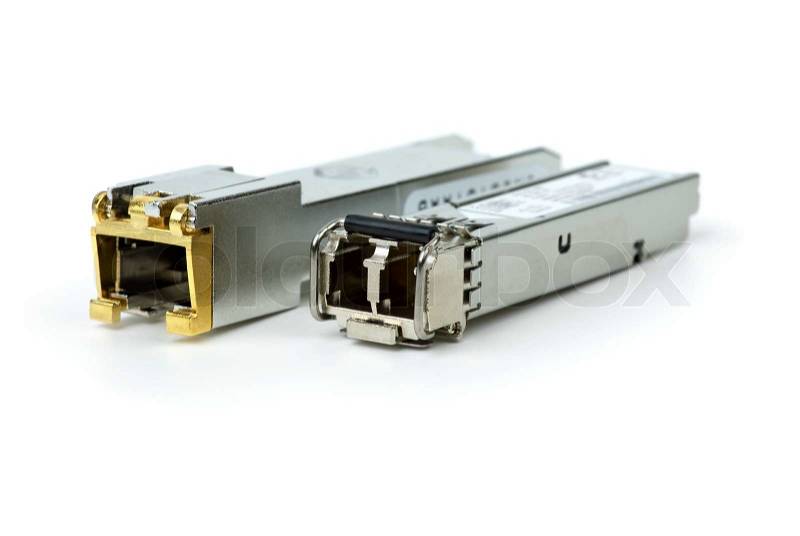 Gigabit Network Switches on Stock Image Of  Gigabit Sfp Modules For Network Switch