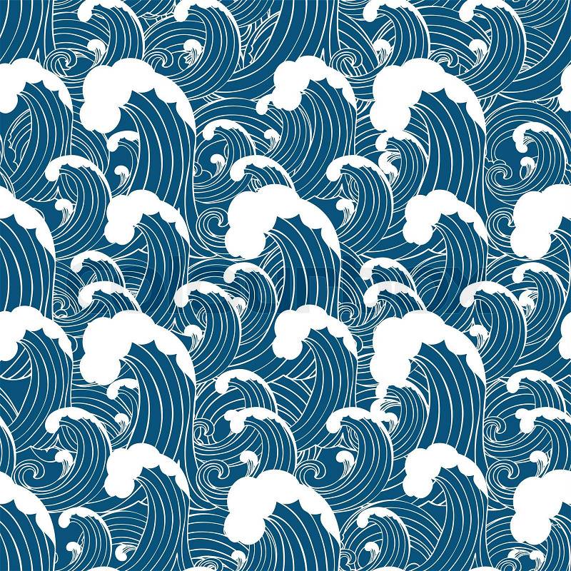 Vintage Wallpaper on Wallpaper  Creative Vintage Fabric  Fantasy Blue Wrapping With Wave