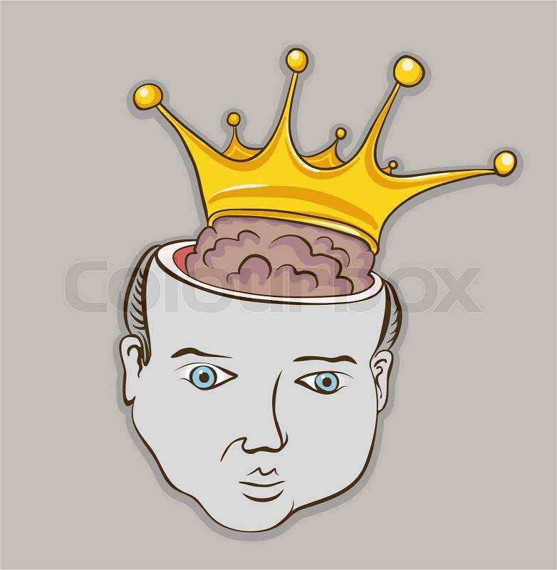 Creative Graphic on Creative Graphic Concept Vector Illustration Smart Brain Person Stock