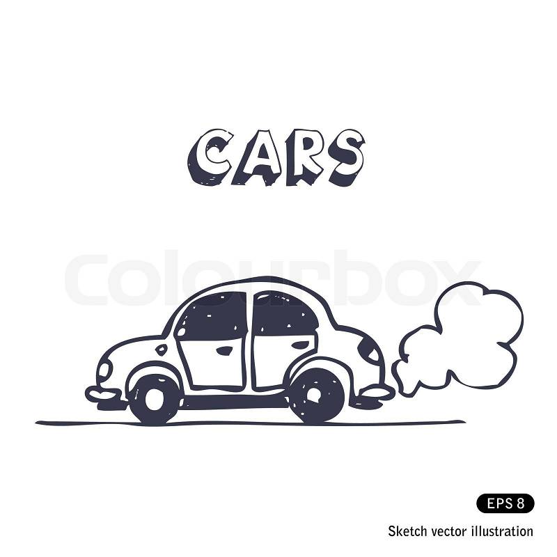Cartoon  Exhaust on Stock Vector Of  Cartoon Car Blowing Exhaust Fumes