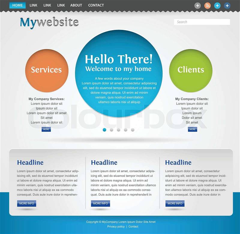 Creative Design Website on Stock Vector Of  Modern Creative Website Template Design