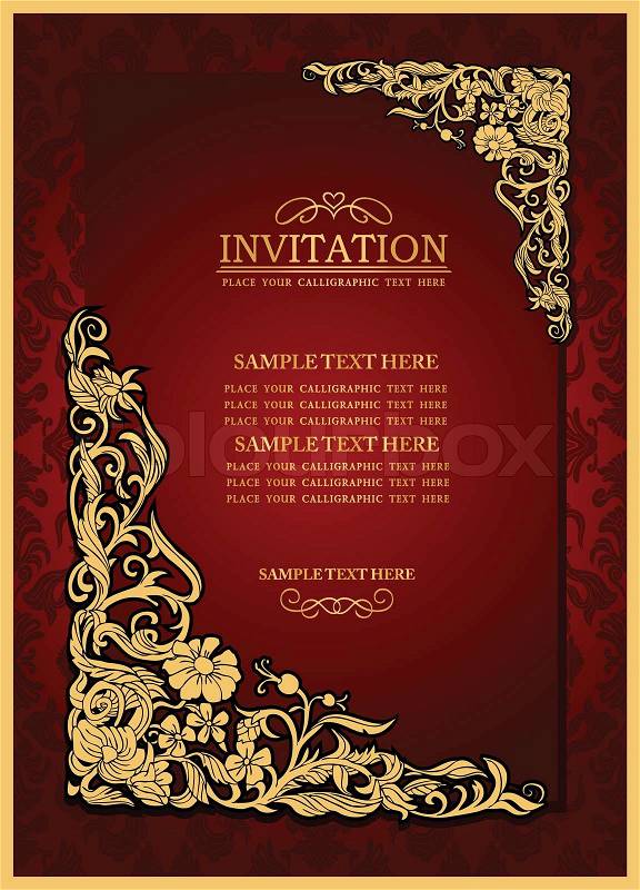 Indian wedding invitation card background design