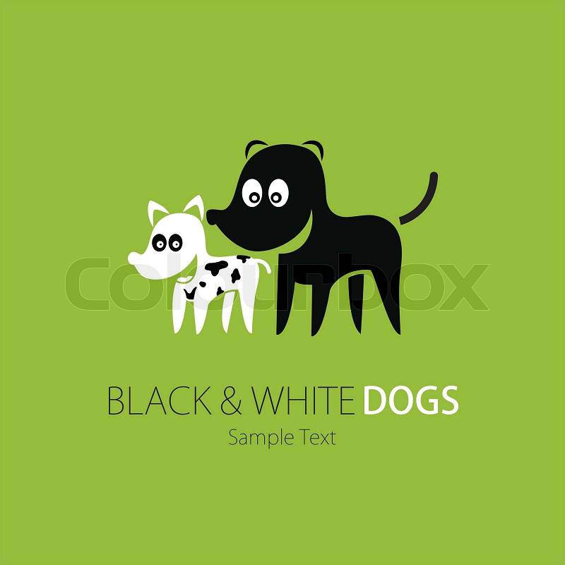 Logo Design Black  White on Business  Logo Design  Vector  Black And White Dogs Stock Vector
