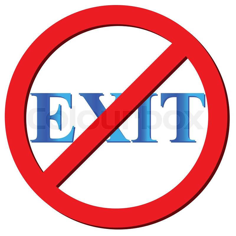 clip art no exit - photo #28