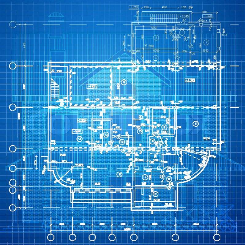 Architecture Home Design Software on Blueprint Vector Free