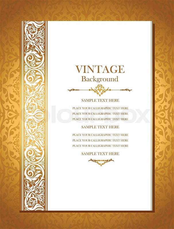 Free Easter Wallpaper Backgrounds on Vector Of  Vintage Royal Background  Antique  Victorian Gold Ornament
