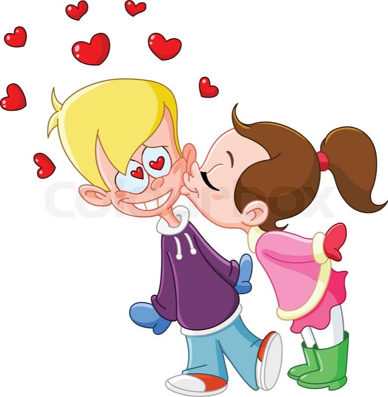 boy and girl kissing clipart - photo #6