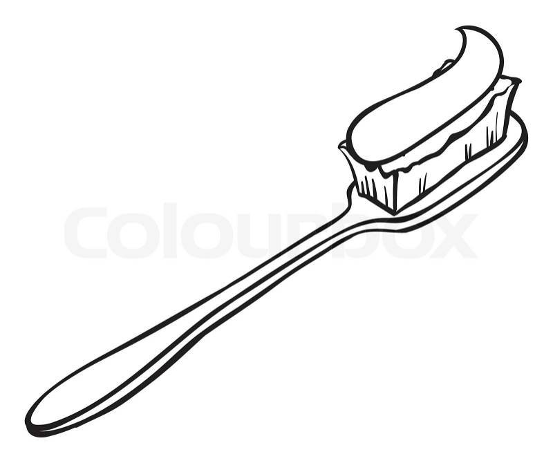 toothbrush clipart black and white - photo #21