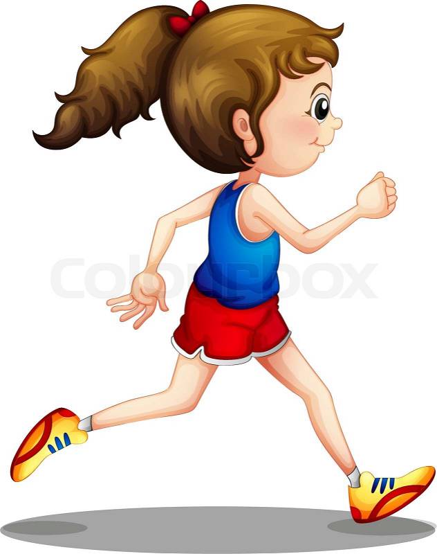 clipart of a girl running - photo #10