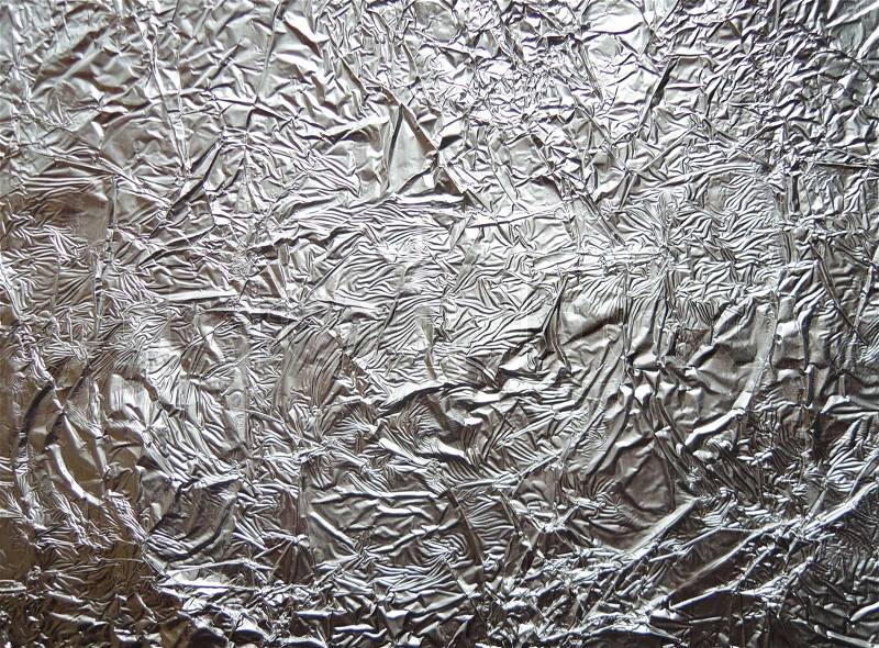 Stock image of 'close up of aa aluminum foil on white background with clipping path'