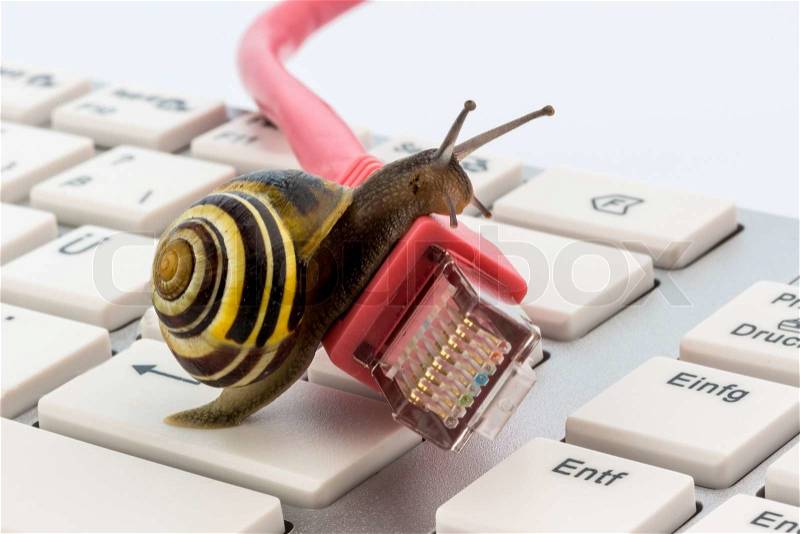 Symbolic photo for slow internet connection. broadband connection is not available everywhere, stock photo
