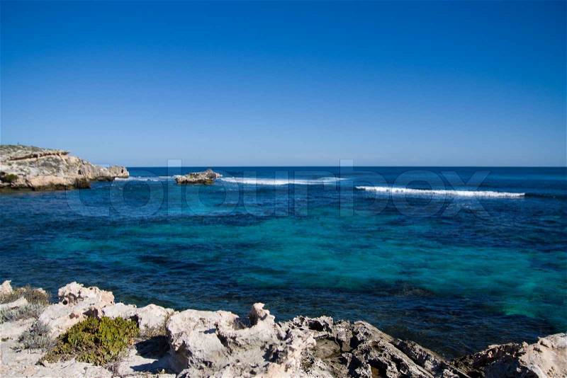 Australian coastline with blue skies, stock photo