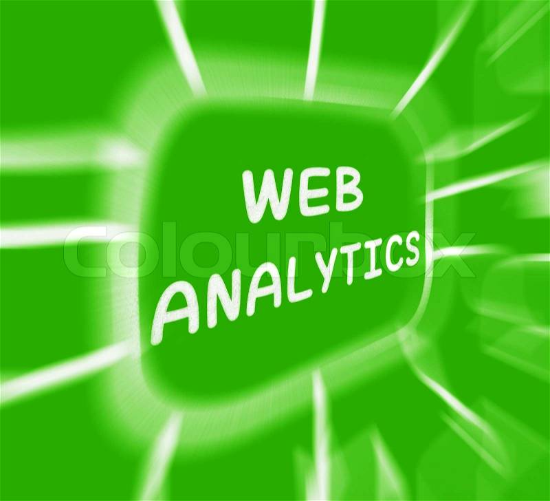 Web Analytics Diagram Displaying Collection And Analysis Of Online Data, stock photo