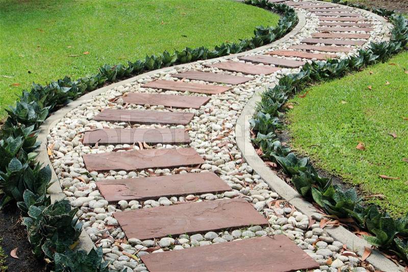 Garden Stone Path, stock photo
