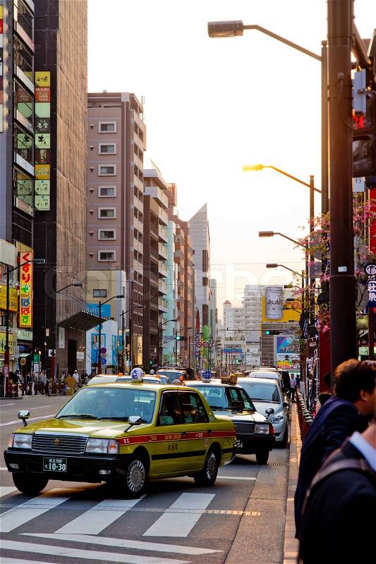Street life in Shinjuku,Japan, stock photo