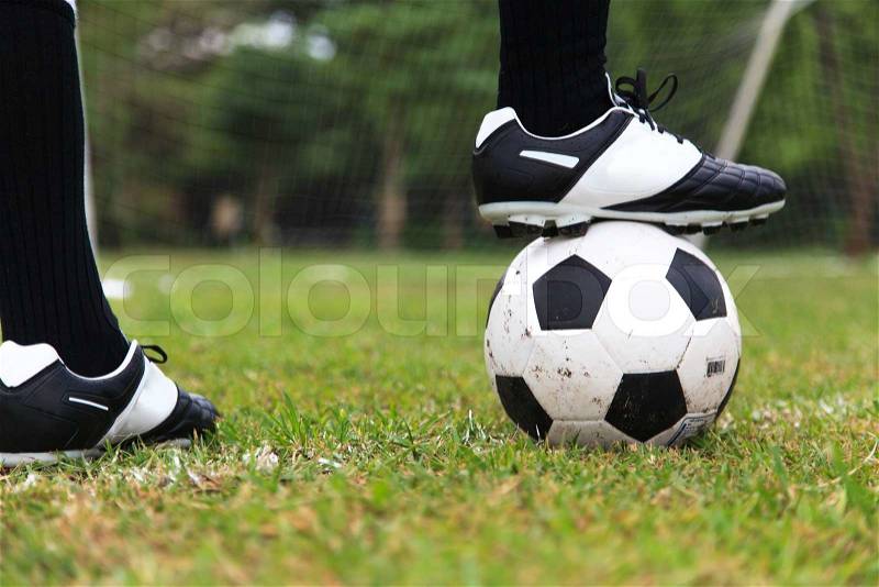 Soccer player on Soccer field, stock photo
