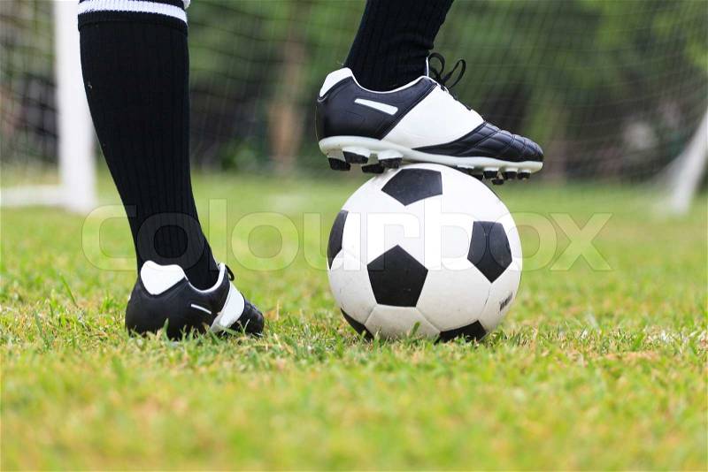 Soccer player on Soccer field, stock photo