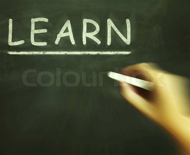 Learn Chalk Meaning Student Education And Subjects, stock photo