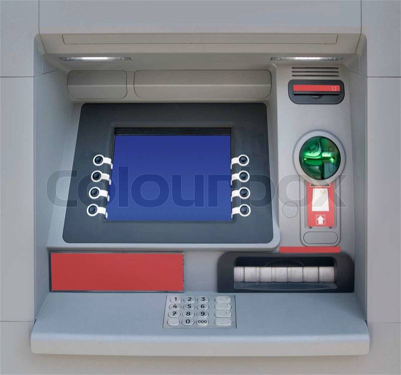 Automatic Teller Machine with Blank Screen, stock photo