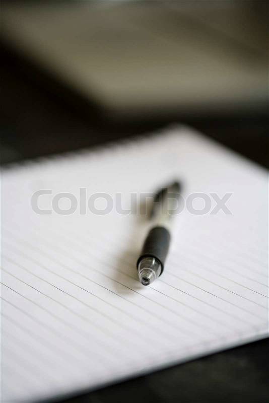 Pen and paper, stock photo