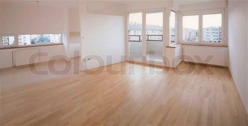Empty flat ready to move in, stock photo